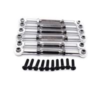 XAQRYQO Auto RC Tiranti per ECX per AMP 1/10 rc Car Part Set di Accessori per Barra Collegamento dello Sterzo Lega Alluminio(Silver)