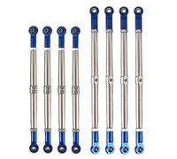 XAQRYQO Auto RC Tiranti per Traxxas per Summit per Revo per E-Revo 2.0 Parti per Auto RC 1/10 8 Pezzi Asta di Spinta Metallo Link Tirante