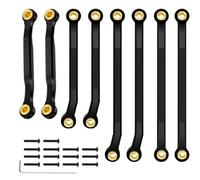 XAQRYQO Auto RC Tiranti per Traxxas per TRX-4M Parti di Auto Cingolate RC 1/18 8 Pezzi Barra dello Sterzo per Collegamenti del Telaio Set Kit Collegamento Ad Alta Distanza(Black)