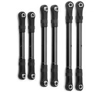 XAQRYQO Auto RC Tiranti per Trxs per Slash per Hoss per Rustler per Stampede 4x4 1/10 rc Car Parts Tenditori Metallo Tirante di Trazione Barra Collegamento Sterzo Set(Black)