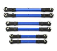 XAQRYQO Auto RC Tiranti per Trxs per Slash per Hoss per Rustler per Stampede 4x4 Parti per Auto RC 1/10 Barra di Trazione Metallo Collegamento Sterzo Set(Blue)