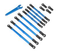 XAQRYQO Auto RC Tiranti per Trxs per Summit per Revo 3. Parti di Aggiornamento per Auto RC 1/10 8 Pezzi Tirante Spinta Metallo Collegamento(Blue)