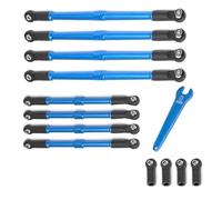 XAQRYQO Auto RC Tiranti per Trxs per Summit per Revo E-2.0 Parti di Aggiornamento per Auto RC 1/10 Accessori Tirante Spinta Metallo Collegamento 5319X 5338R(Blue)