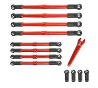 XAQRYQO Auto RC Tiranti per Trxs per Summit per Revo E-2.0 Parti di Aggiornamento per Auto RC 1/10 Accessori Tirante Spinta Metallo Collegamento 5319X 5338R(Red)