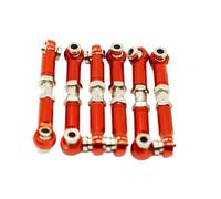 XAQRYQO Auto RC Tiranti per Volcano-18 1/18 rc Car 6 Pezzi Lega di Alluminio Collegamento Sterzo Barra Set Parti Aggiornamento(Red)