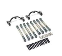 XAQRYQO Auto RC Tiranti per WPL C14 C24 B1 B14 1/16 Rc Model Crawler Car Truck 10 Pezzi Supporto per Barra di Trazione dello Sterzo per Set Sedili Parti Aggiornamento(Gray)