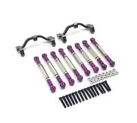 XAQRYQO Auto RC Tiranti per WPL C14 C24 B1 B14 1/16 Rc Model Crawler Car Truck 10 Pezzi Supporto per Barra di Trazione dello Sterzo per Set Sedili Parti Aggiornamento(Purple)
