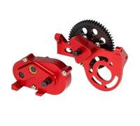 XAQRYQO Cambio Auto RC per Comp per Build per Builds per Rig Scatola di Trasferimento Supporto Motore Anteriore con Ingranaggio Cilindrico Delrin Auto Cingolata RC 1/10(Red)