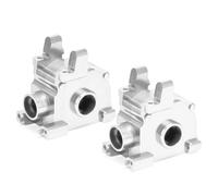 XAQRYQO Cambio Auto RC per HPI per Savage 21 4.6 5.9 X XL SS per Kit 1:8 Modello RC Auto 2 Pezzi Lega di Alluminio Cambio Diff Gear Box Housing Parts(Silver)