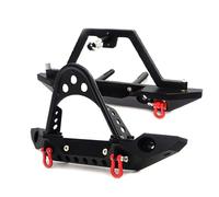 XAQRYQO Paraurti per Veicoli RC per TRX4, per Axial, per SCX10 90046, Veicolo Cingolato RC 1/10, Paraurti Anteriore Posteriore in Metallo, Verricello Elettrico, Staffa per Ruota di Scorta(Black)