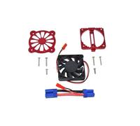 XAQRYQO Parti di Auto telecomandate per ARRMA per Granite per SENTON per VORTEKS per KRATON per Vendetta 3S 1/10 1/8 RC Auto Motore Metallo Radiatore con Ventola di Raffreddamento(Red)