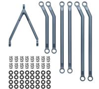 XAQRYQO Parti di Auto telecomandate per Axial per SCX24 AXI00005 1/24 RC Crawler Auto Parti di Aggiornamento Lega Alluminio Liquidazione per Collegamenti del Telaio Set(Silver)