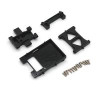 XAQRYQO Parti di Auto telecomandate per FMS per Fire per Horse per EAZYRC per Thunder per Storm 1/18 RC Auto Scatola Sterzo Metallo Base Barra Posteriore per Sedile(Black)