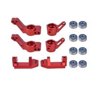 XAQRYQO Parti di Auto telecomandate per Traxxas 2WD per Slash per Stampede per Rustler 1/10 RC Parte Auto Blocco Ruote Anteriori Sterzo Staffa per ASSE Stub Posteriore(Red)