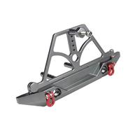 XAQRYQO Parti di Auto telecomandate per Traxxas per HSP per Axial per SCX10 D90 per HPI 1/10 rc Car Paraurti Posteriore Lega di Alluminio con Grilli per Supporto Ruota Scorta