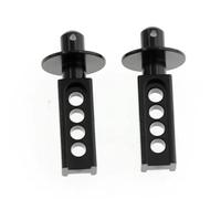 XAQRYQO Parti di Auto telecomandate per Traxxas per Mini per E-Revo per Slash 1/16 RC Auto Aggiornamenti Parti Accessori Anteriore Metallo Messaggi del Corpo per Monte Shell Colonna(Black)
