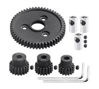 XAQRYQO Parti di Auto telecomandate per Traxxas per Slash 4WD 2WD per Summit per E-REVO 1/10 rc Car 54T 32 Pitch 3956 Spur Gear con 15T 17T 19T Pignoni Set di Ingranaggi