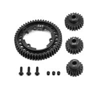 XAQRYQO Parti di Auto telecomandate per Traxxas per X-Maxx per E-Revo 2.0 per VXL per MAXX 1/5 1/10 Rc Auto Acciaio 46T 50T 52T 54T Ingranaggio Cilindrico con Pignone(54T)