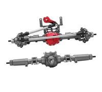 XAQRYQO Parti per Auto RC per Axial AR44 90047 90046 AX90060 SCX10 II 1/10 RC Crawler Aggiornamento ASSE Anteriore Posteriore in Lega di Alluminio CNC Set 30T/8T(Gray,Front And Rear)