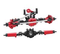 XAQRYQO Parti per Auto RC per Axial AR44 90047 90046 AX90060 SCX10 II 1/10 RC Crawler Aggiornamento ASSE Anteriore Posteriore in Lega di Alluminio CNC Set 30T/8T(Red,Front And Rear)