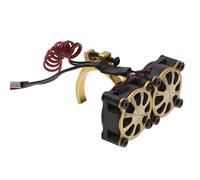 XAQRYQO Parti per Auto RC per Axial per SCX10 per Traxxas per TRX4 1/8 1/10 RC Auto 540 550 3650 3660 Ventola di Raffreddamento del Dissipatore Calore Motore con Sensore Termico(Yellow)