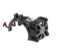 XAQRYQO Parti per Auto RC per Axial per SCX10 per Traxxas per TRX4 1/8 1/10 RC Auto 540 550 3650 3660 Ventola di Raffreddamento del Dissipatore Calore Motore con Sensore Termico(Black)