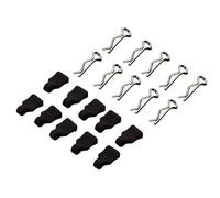 XAQRYQO Parti per Auto RC per Axial per SCX10 per TRX-4 per MJX per Hyper Go 1/10 1/14 Parti di Automobili RCMetallo R-per Tipo Car Shell Corpo Clip Fisse Pin con Linguetta(10pcs)