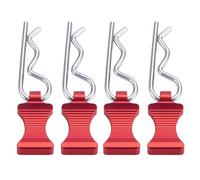 XAQRYQO Parti per Auto RC per Axial per SCX6 AXI05000 1/6 RC Crawler Parti di Aggiornamento per Auto 4 Pezzi rc Cars Shell Clip per Corpo Pin Custodia Fermo R Fibbie Fisse(Red)