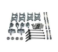 XAQRYQO Parti per Auto RC per LC per Racing 1/14 per WLtoys 144010 144001 144002 124017 124016 124018 124019 Aggiornamento in Metallo Albero di Trasmissione Set 9 Parti Automobili RC(Grey)