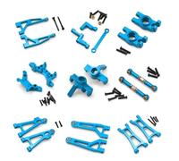 XAQRYQO Parti per Auto RC per MJX H16 16207 16208 16209 16210 1/16 rc Car Kit di Parti Aggiornamento Braccio Sospensione in Metallo Tazza Sterzo Barra Collegamento Torre Ammortizzatore Set(Blue)