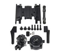 XAQRYQO Parti per Auto RC per SCX10 II Telaio Fai da Te 1/10 RC Montaggio Motore Anteriore Trasmissione Ad Ingranaggi Planetari Caso Trasferimento Piastra Paramotore Drive Shaft Set(Black)