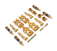 XAQRYQO Parti per Auto RC per SCY 1/16 16101 per Jjrc D843-YW Q117A Q130A B RC Auto Sospensione in Metallo Braccio Sterzo Tazza Mozzo Posteriore Collegamento dello Ammortizzatore(Red)