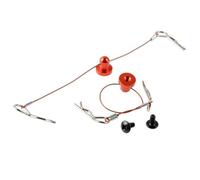 XAQRYQO Parti per Auto RC per Traxxas per Hsp per Arrma per Axial Ecx 1/10 rc Car Ricambi 2 Pezzi Anti-Perdita Carrozzeria Filo Clip Pin con Vite di Fissaggio Upgrade Parts(Red)