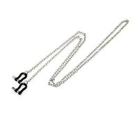 XAQRYQO Parti per Auto RC per Traxxas TRX-4 per Axial Scx10 90046 per Wraith D90 Tf2 rc Car Gancio di Traino in Metallo Catena Decorativa per 1:10 Rc per Rock Crawler(Black,B)