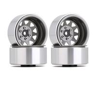 XAQRYQO Parti per Auto RC per TRX4 per Axial SCX10 90046 W1940 1/10 RC Crawler Car Deep Dish Negative Offset 8,9 Mm Metallo 1,9" Beadlock Cerchione Mozzo(Gray)