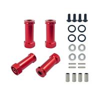 XAQRYQO Parti per Auto RC per Wltoys 12428-ABC 12429 12423-ABC 12423 1/12 rc Car Parts 12mm Alluminio Ruota Esagonale Mozzo Adattatori Lungo 30mm Adattatore Estensione Combinatore Accoppiatore(Red)