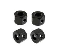 XAQRYQO Parti per Auto RC per WPL D12 C14 C24 B14 B16 per MN D90 D91 rc Cars Parts 4 Pezzi 5 Mm A 12 Adattatore Esagonale per Mozzo Ruota Combinatore in Metallo(Black)