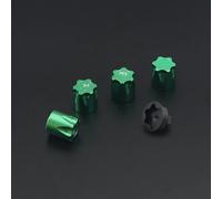 XAQRYQO Parti RC per Axial per SCX10 D90 per TRX4 TF2 CC01 per Capra Cerchione in Metallo Coprimozzo Centrale Tappo Antipolvere Dado M4 4 PZ 1/10 RC Crawler Car Parti di Aggiornamento(Green)