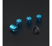 XAQRYQO Parti RC per Axial per SCX10 D90 per TRX4 TF2 CC01 per Capra Cerchione in Metallo Coprimozzo Centrale Tappo Antipolvere Dado M4 4 PZ 1/10 RC Crawler Car Parti di Aggiornamento(Blue)