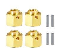 XAQRYQO Parti RC per Axial per SCX10 III per AXI03007 AXI03004 per Capra 1/10 RC Crawler Car Parts Adattatore Esteso Esagonale per Mozzo Ruota in Ottone da 5/6/8/9/10/12 Mm(9mm)
