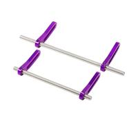 XAQRYQO Parti RC per SCX10 II per TRX4 Sport Power per Wagon per Cliffhanger per LCG Telaio Corpo Fai da Te 1/10 RC Crawler in Metallo Anteriore Posteriore Modulare Paraurti Bull Bar(Purple,Set)