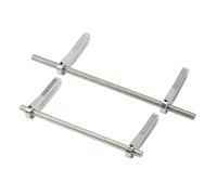 XAQRYQO Parti RC per SCX10 II per TRX4 Sport Power per Wagon per Cliffhanger per LCG Telaio Corpo Fai da Te 1/10 RC Crawler in Metallo Anteriore Posteriore Modulare Paraurti Bull Bar(Silver,Set)
