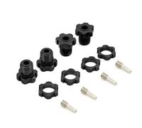 XAQRYQO Parti RC per Traxxas per E-Revo per E-Maxx per T-Maxx per Revo 3.3 per Summit XO-1 1/10 Adattatore Mozzo Esagonale Ruota Scanalata 17 Mm 5353 Ricambi per Auto RC di Aggiornamento(Black)