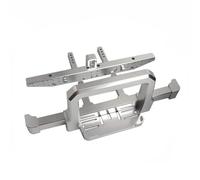 XAQRYQO Parti RC per Traxxas per TRX4 per Defender 82056-4 1/10 RC Crawler Auto Parti Aggiornamento Anteriore Metallo Paraurti Posteriore Verricello Base di Montaggio Accessori Decorativi(Silver,Set)