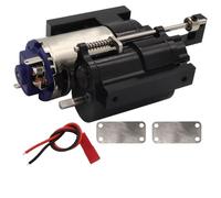XAQRYQO Parti RC per WPL B1 B14 B24 C14 C24 per MN D90 D91 MN96 M MS 1/12 Ricambi per Auto RC Cambio Completamente in Metallo A 2 velocità con Servo(Red,Size1)