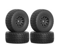 XAQRYQO Pneumatici in Gomma RC per Arrma per Mojave per GROM 1/14 RC Auto Parti di Aggiornamento Accessori Telecomando per 4 Pezzi 65mm Gomma Pneumatico 12mm Esagonale(Black)