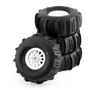 XAQRYQO Pneumatici in Gomma RC per ARRMA per Mojave per TRAXXAS 1/7 off-Road per Buggy per Desert Short Course Truck 4 Pezzi 138mm Pneumatico Sabbia 17mm Ruota Esagonale(White)