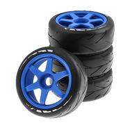 XAQRYQO Pneumatici in Gomma RC per ARRMA per Redcat per Team per Losi per Kyosho per VRX per HPI 1/8 RC off-Road per Buggy Pneumatici da 105mm Ruota 17mm Hex(Blue)