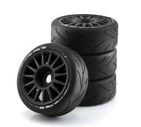 XAQRYQO Pneumatici in Gomma RC per ARRMA per Traxxas per Redcat per Team per Kyosho 1/8 RC off-Road per Buggy per Rally Car 103mm Pneumatici Ruota 17mm Hex(Black)