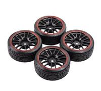 XAQRYQO Pneumatici in Gomma RC per HSP 94123/94122/94103/D4/D3 per HPI 9068 Tutti 1/10 RC Pneumatici per Corsa Auto Gomma su Cerchione per Strada Misura 4 Pezzi(B16)